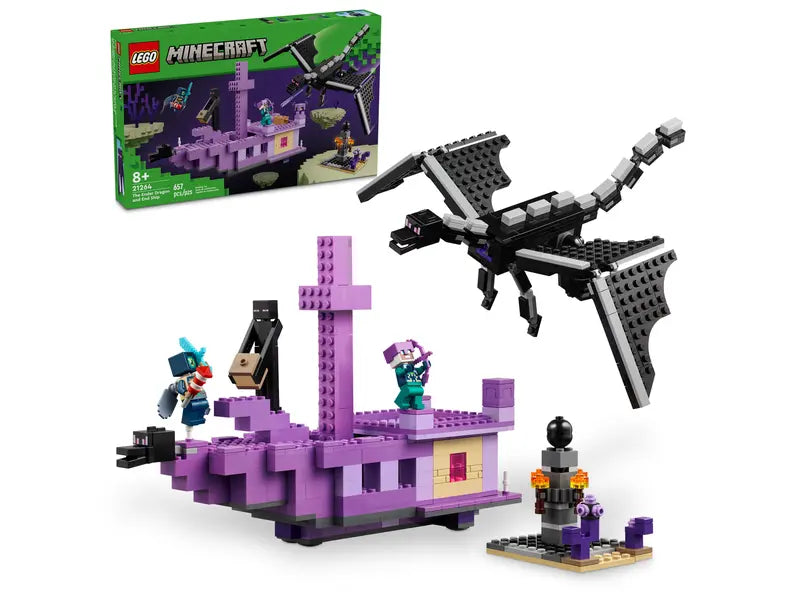 Lego Minecraft® Dragon Ender și Corabia din End