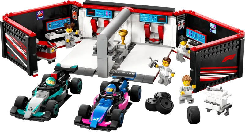 Lego City Garaj F1® și mașini Mercedes-AMG și Alpine