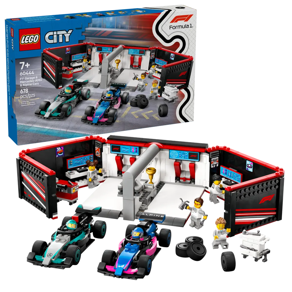 Lego City Garaj F1® și mașini Mercedes-AMG și Alpine